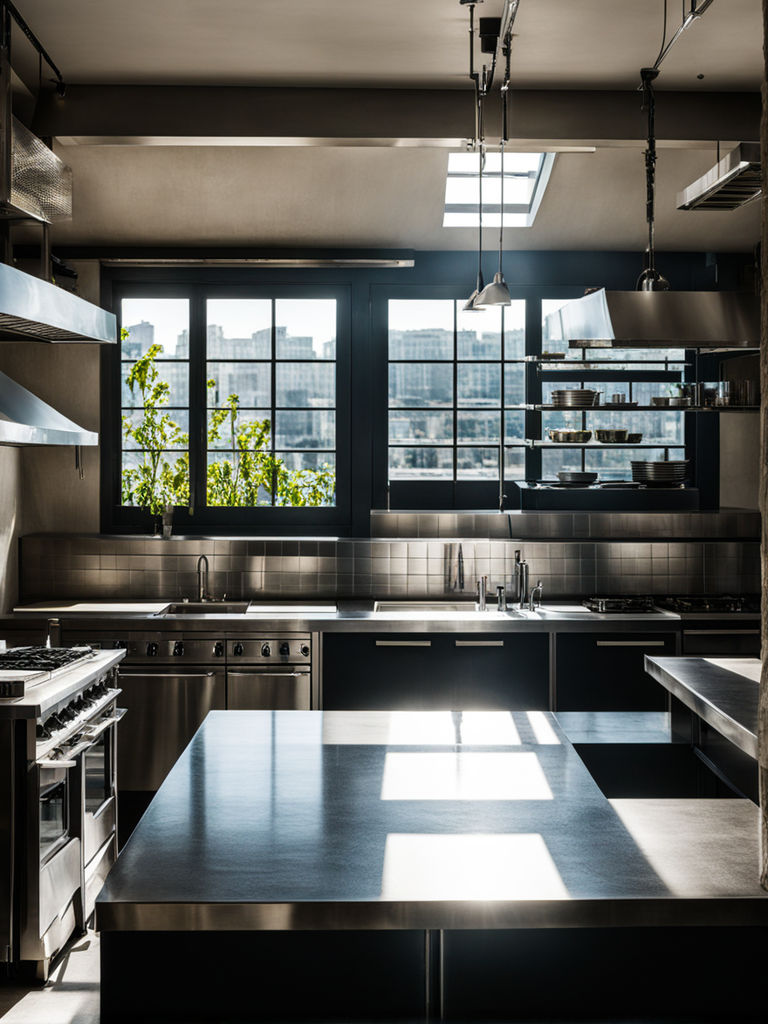 kitchen-of-a-restaurant---natural-light-and-shadow